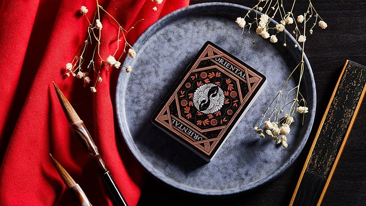 Oriental Memory Black playing Cards - Merchant of Magic