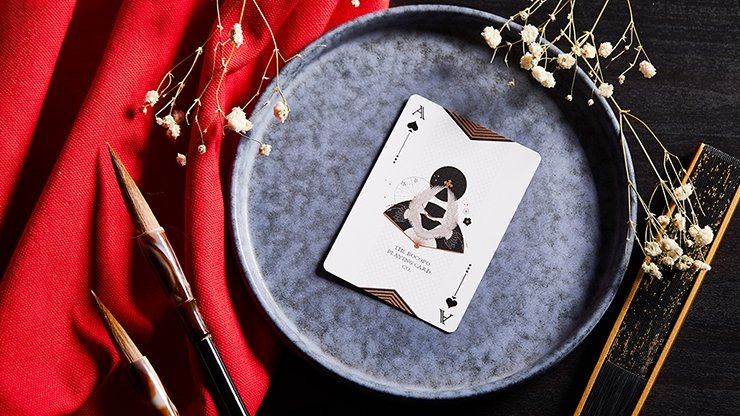 Oriental Memory Black playing Cards - Merchant of Magic