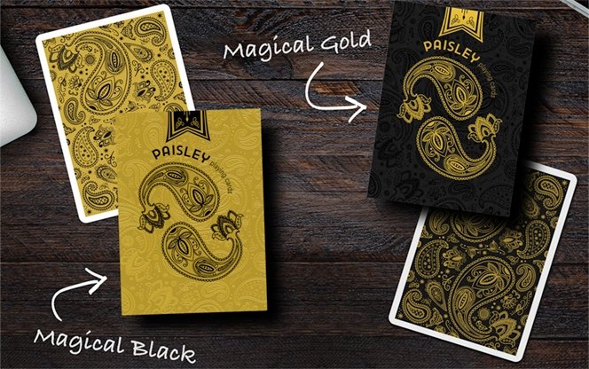 Paisley Magical Black Playing Cards by Dutch Card House Company - Merchant of Magic