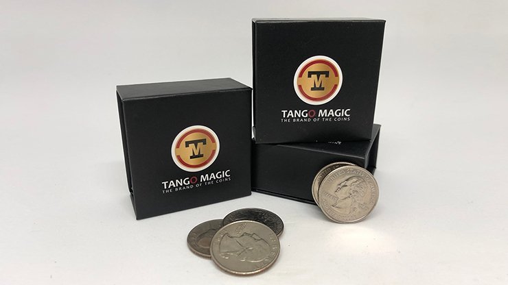 Perfect Shell Coin Set Quarter Dollar (Shell and 4 Coins D0200) by Tango Magic - Merchant of Magic