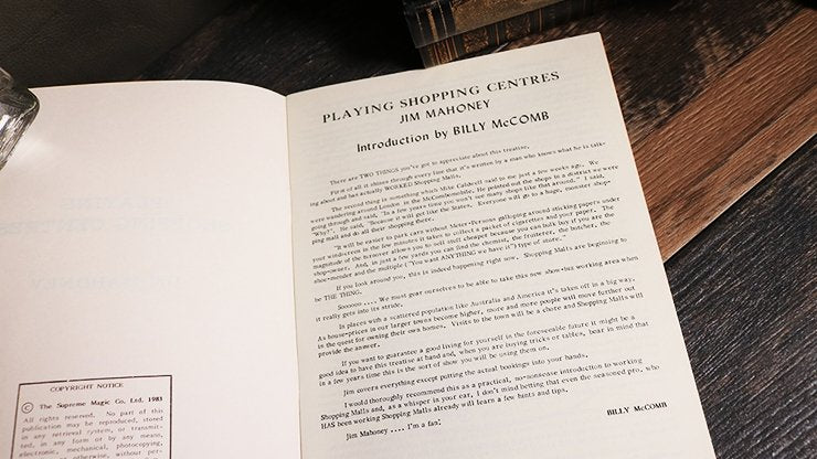 Playing Shopping Centers by Jim Mahoney - Book - Merchant of Magic