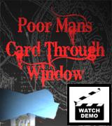 Poor Man Card Through Window - By Geoff Weber - INSTANT DOWNLOAD - Merchant of Magic