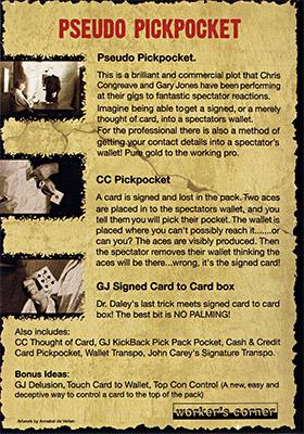 Pseudo Pickpocket by Christopher Congreave and Gary Jones - DVD - Merchant of Magic