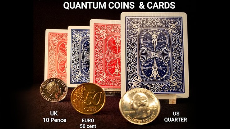 Quantum Coins - Euro 50 cent Blue Card by Greg Gleason - Merchant of Magic