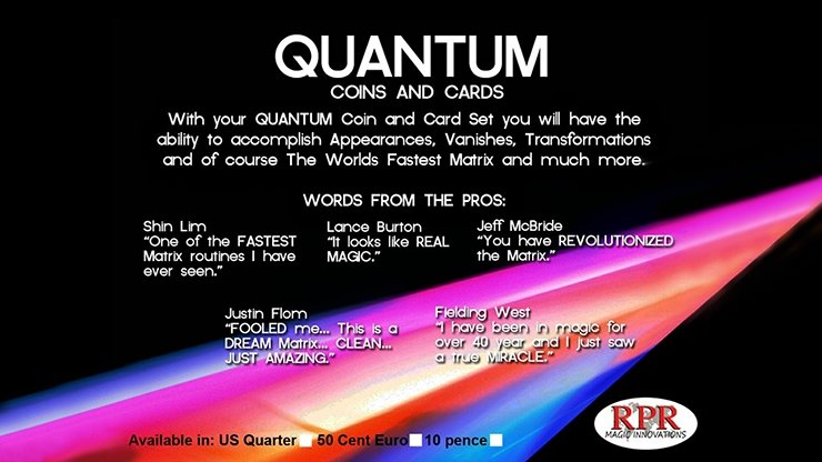 Quantum Coins - UK 10 Pence Blue Card by Greg Gleason - Merchant of Magic