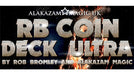RB Coin Deck Ultra Blue (DVD and Gimmicks) by Rob Bromley - DVD - Merchant of Magic