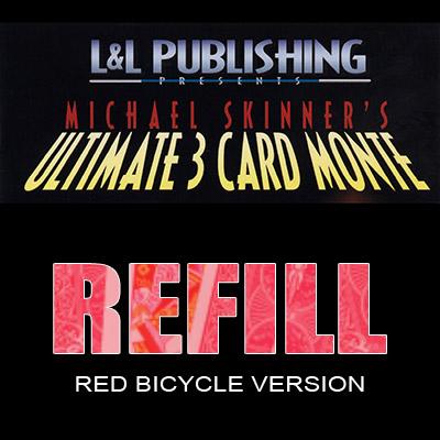 Refill Cards for 3 Card Monte (Red) - Merchant of Magic
