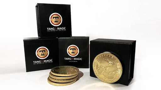 Replica Golden Morgan Expanded Shell (Gimmicks and Online Instructions) by Tango Magic - Trick - Merchant of Magic