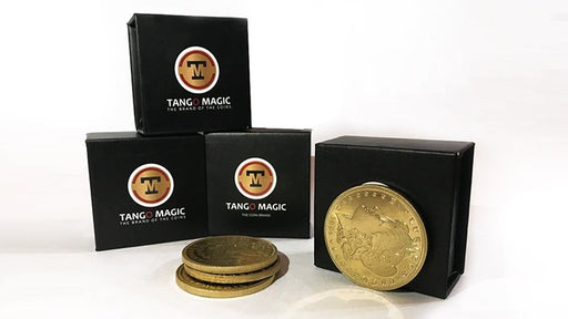 Replica Golden Morgan TUC plus 3 coins (Gimmicks and Online Instructions) by Tango Magic - Trick - Merchant of Magic