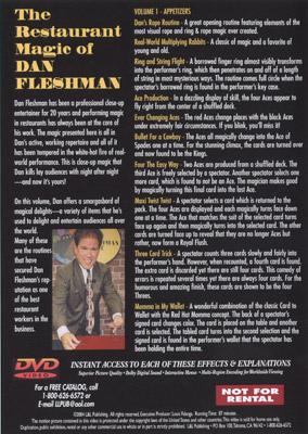 Restaurant Magic Volume 1 by Dan Fleshman - DVD - Merchant of Magic