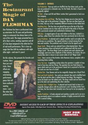 Restaurant Magic Volume 2 by Dan Fleshman - DVD - Merchant of Magic