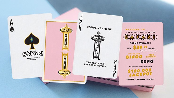 Safari Casino Pink Playing Cards by Gemini - Merchant of Magic