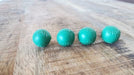 Set of 4 Leather Balls for Cups and Balls (Green) by Leo Smetsers - Merchant of Magic