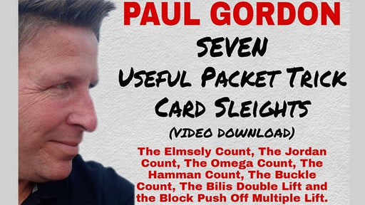 Seven Useful Packet Trick Card Sleights by Paul Gordon video - INSTANT DOWNLOAD - Merchant of Magic