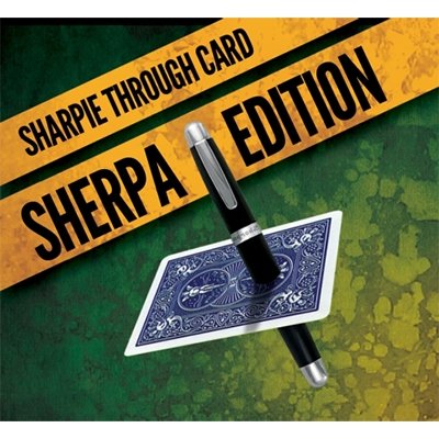 SHERPA Through Card (SHERPA VERSION DVD and Gimmick) Red - Merchant of Magic