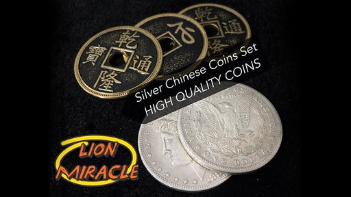 Silver Chinese Coins Set by Lion Miracle - Trick - Merchant of Magic