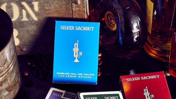 Silver Sackbut Playing Cards (Blue) - Merchant of Magic