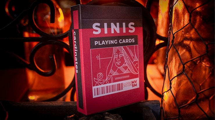Sinis (Raspberry and Black) Playing Cards by Marc Ventosa - Merchant of Magic