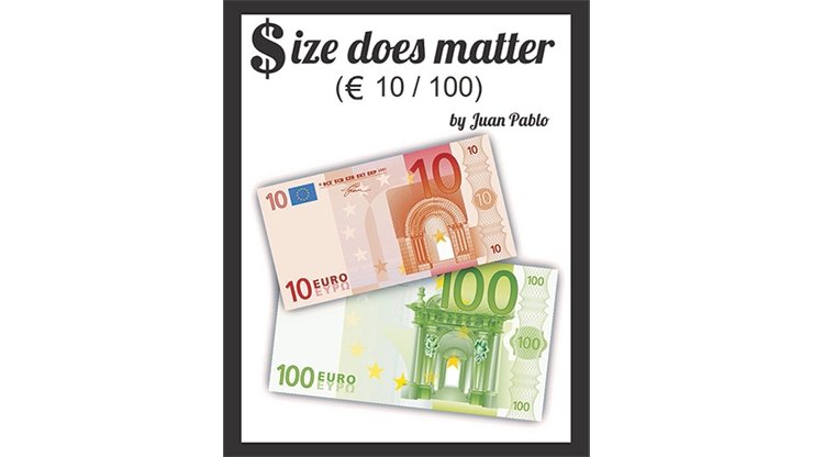 Size Does Matter EURO 10 to 100 by Juan Pablo Magic - Merchant of Magic