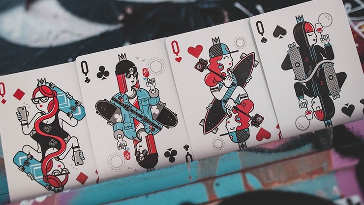 Skateboard V2 (marked) Playing Cards by Riffle Shuffle - Merchant of Magic