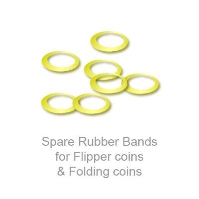 Spare Rubber Bands for Flipper Coins & Folding Coins - (approx 25 per package) - Merchant of Magic