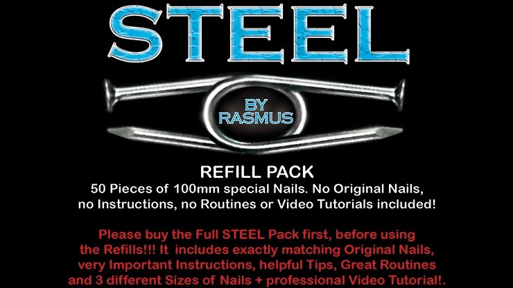 STEEL Refill Nails 50 ct. (100mm) by Rasmus - Merchant of Magic