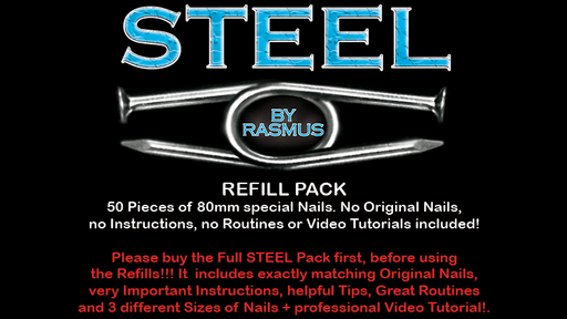 STEEL Refill Nails 50 ct. (80mm) by Rasmus - Merchant of Magic