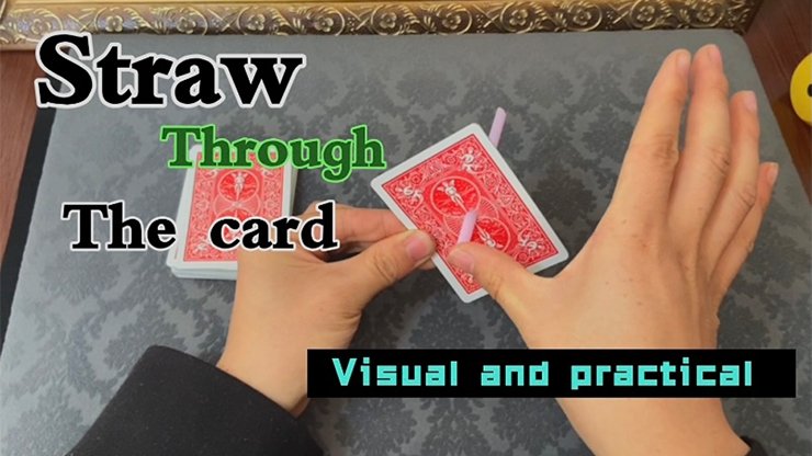 Straw Through The Card by Dingding video - INSTANT DOWNLOAD - Merchant of Magic