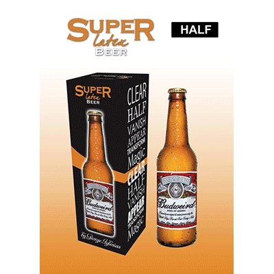 Super Latex Brown Beer Bottle (Half) by Twister Magic - Merchant of Magic