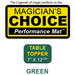 Table Topper Close-Up Mat (GREEN - 7x12.5) by Ronjo - Merchant of Magic