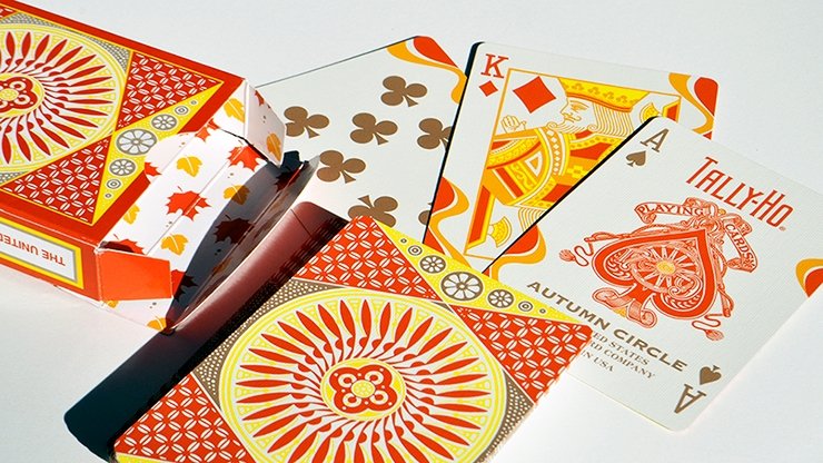 Tally Ho Autumn Circle Back Playing Cards - Merchant of Magic