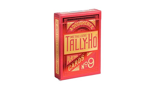 Tally-Ho Red (Circle) MetalLuxe Playing Cards by US Playing Cards - Merchant of Magic