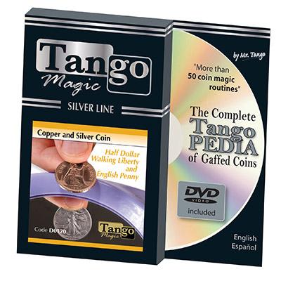 Tango Silver Line Copper and Silver Walking Liberty/English Penny by Tango - Merchant of Magic