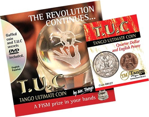 Tango Ultimate Coin (T.U.C) Quarter/Penny with instructional video by Tango - Merchant of Magic