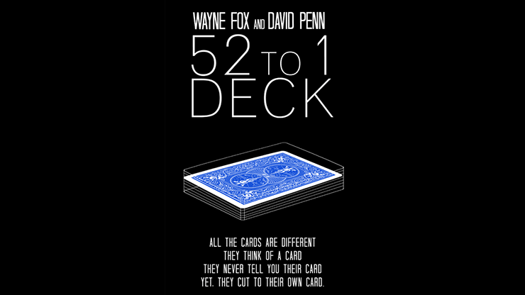 The 52 to 1 Deck Blue by Wayne Fox - Merchant of Magic