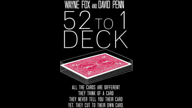 The 52 to 1 Deck Red by Wayne Fox - Merchant of Magic
