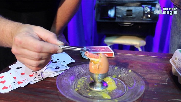 THE CARD INTO THE EGG by Alan Alfredo Marchese - Merchant of Magic