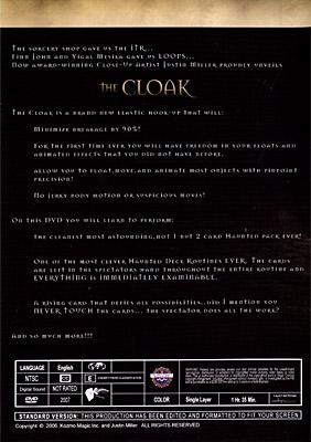 The Cloak by Justin Miller - DVD - Merchant of Magic