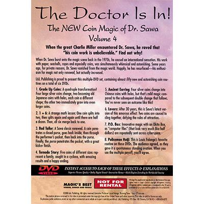 The Doctor Is In - The New Coin Magic of Dr. Sawa Vol 4 - DVD - Merchant of Magic