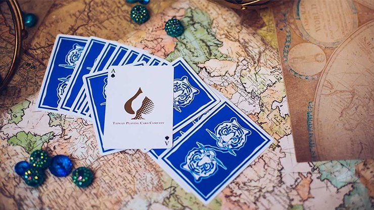 The Hidden King Blue Luxury Edition Playing Cards - Merchant of Magic