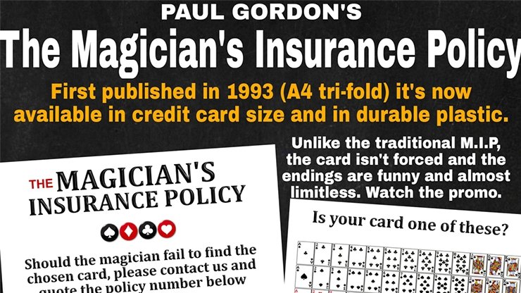 The Magicians Insurance Policy by Paul Gordon - Merchant of Magic