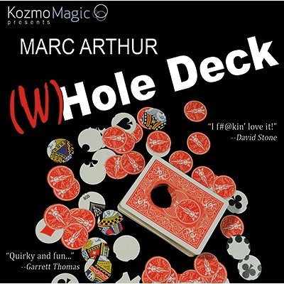 The (W)Hole Deck Red (DVD and Gimmick) by Marc Arthur and Kozmomagic - DVD - Merchant of Magic