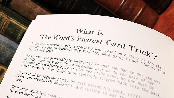 The World's Fastest Card Trick by Ken de Courcy - Book - Merchant of Magic