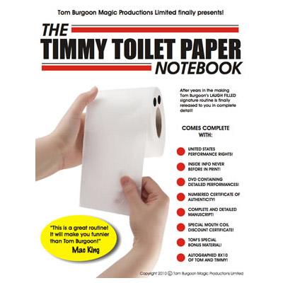 Timmy Toilet Paper Notebook (DVD and Notebook) by Tom Burgoon - DVD - Merchant of Magic
