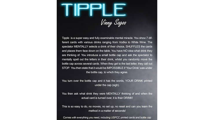 TIPPLE by Vinny Sagoo - Merchant of Magic