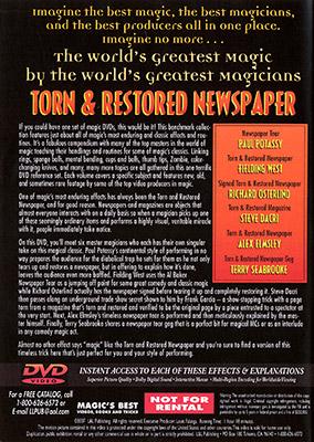 Torn And Restored Newspaper ( Worlds Greatest Magic ) - DVD - Merchant of Magic