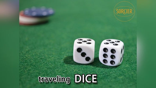Traveling Dice WHITE by Sorcier Magic - Merchant of Magic