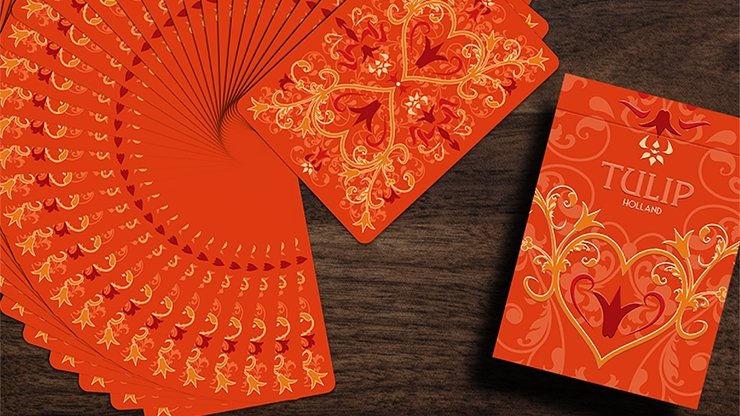 Tulip Playing Cards (Orange) by Dutch Card House Company - Merchant of Magic