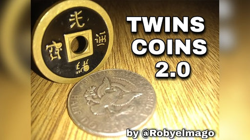 Twin Coins 2.0 by Roby El - INSTANT DOWNLOAD - Merchant of Magic