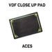 VDF Close Up Pad with Printed Aces (Black) by Di Fatta Magic - Merchant of Magic
